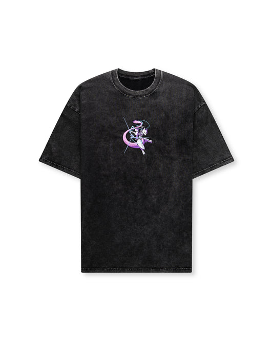 Test Subject Embroidered Black Wash Tee